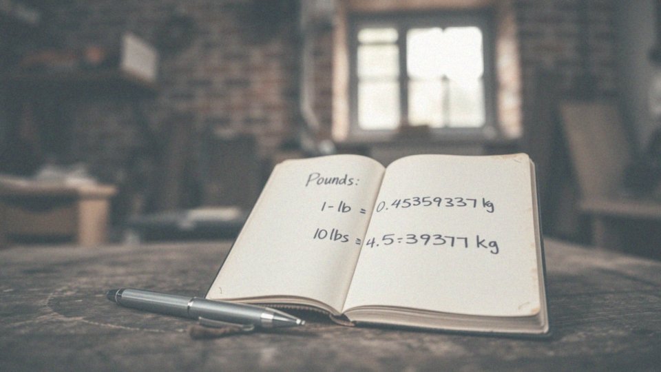 Jak wygląda tabela przeliczeniowa funtów na kilogramy?