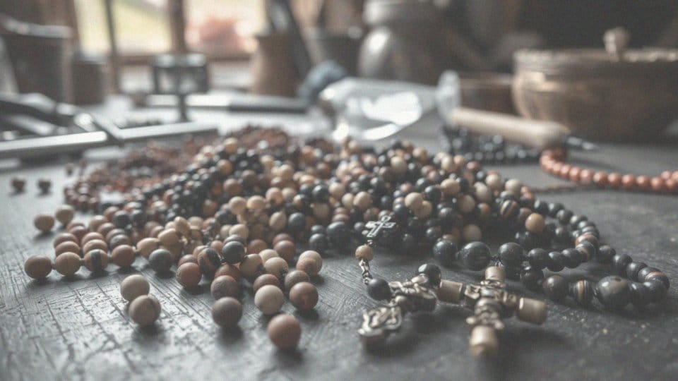 Jakie koraliki są używane do tworzenia różańca?