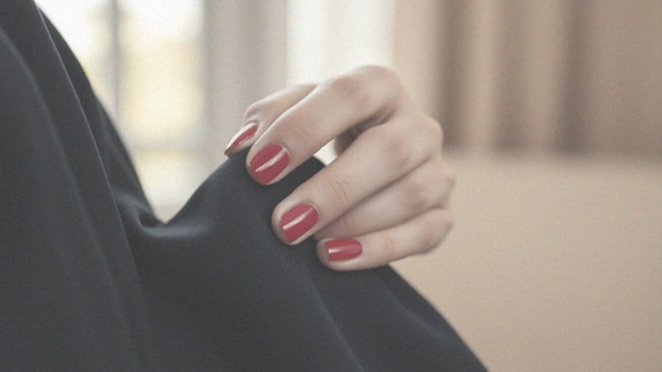 Czerwone paznokcie do niebieskiej sukienki – idealne połączenie stylu